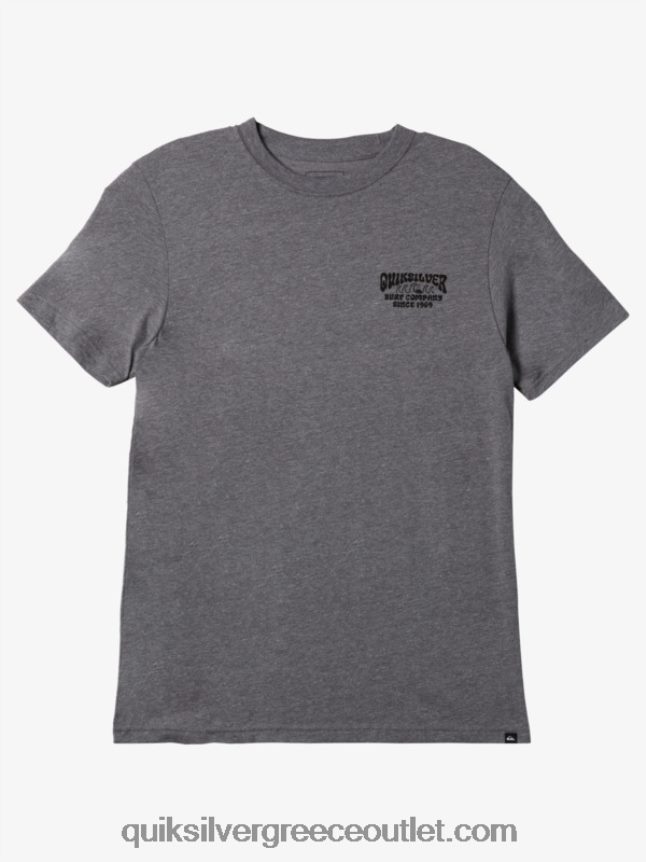 lockup mod t-shirt Quiksilver άνδρες 66LP84528 μέτρια γκρίζα ρείκι