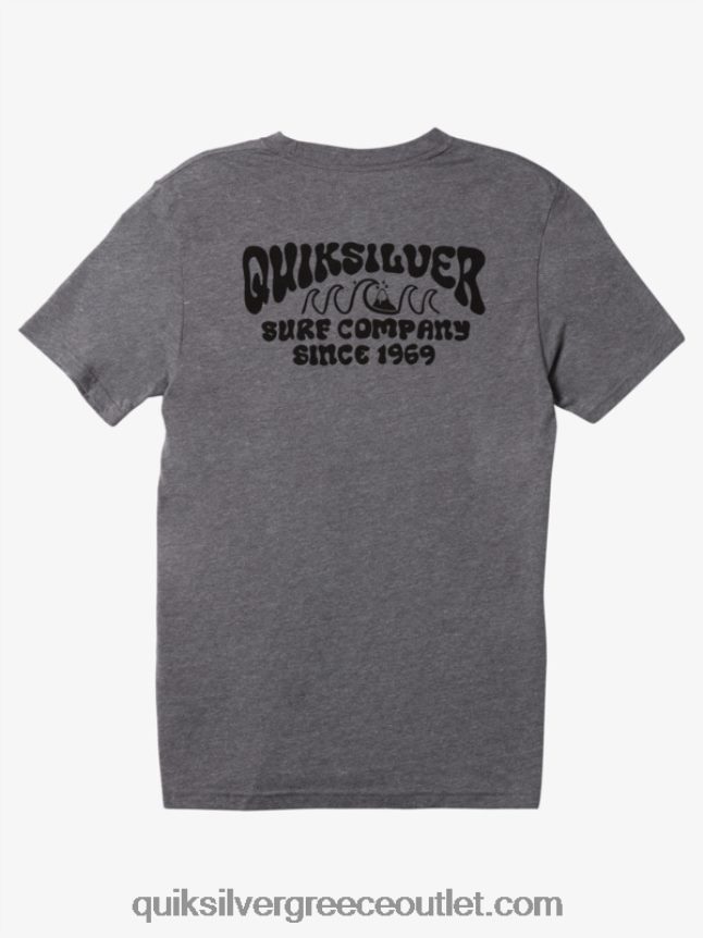 lockup mod t-shirt Quiksilver άνδρες 66LP84528 μέτρια γκρίζα ρείκι
