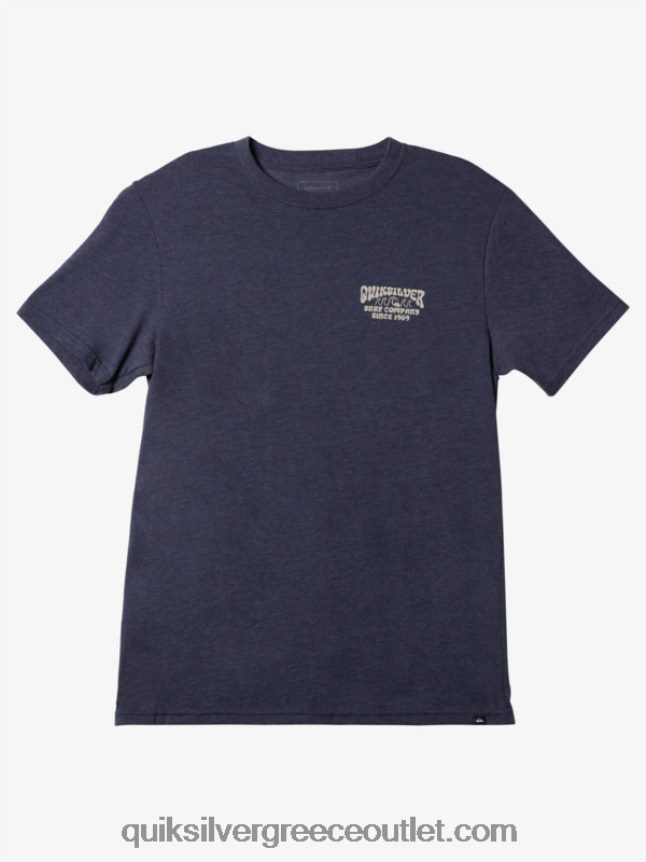 lockup mod t-shirt Quiksilver άνδρες 66LP84529 ναυτικό σακάκι ρείκι