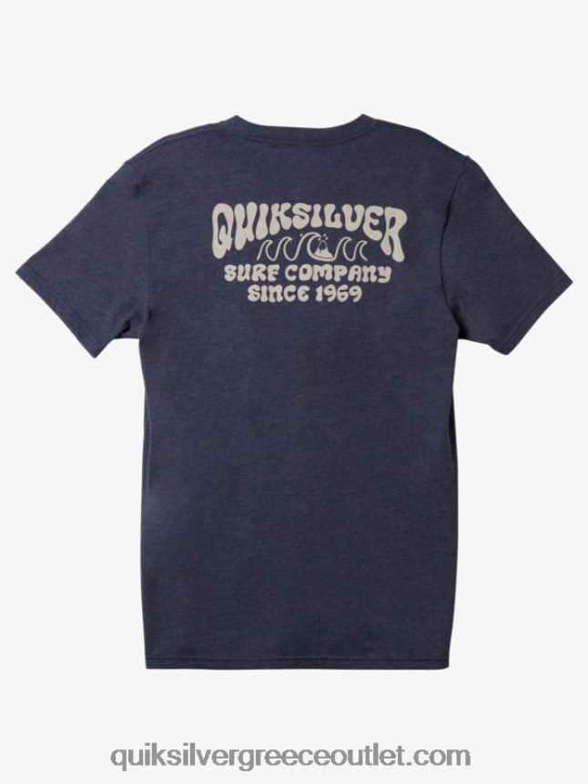 lockup mod t-shirt Quiksilver άνδρες 66LP84529 ναυτικό σακάκι ρείκι