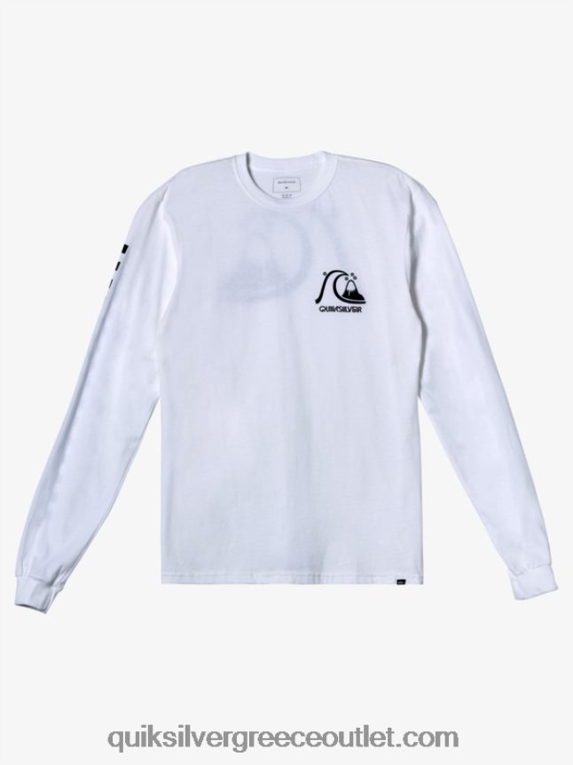 το αυθεντικό μπλουζάκι ls Quiksilver άνδρες 66LP841001 άσπρο