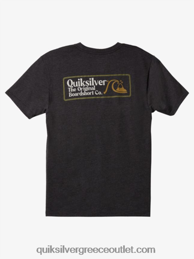 τετράγωνο μπλουζάκι mod Quiksilver άνδρες 66LP841189 κάρβουνο ρείκι