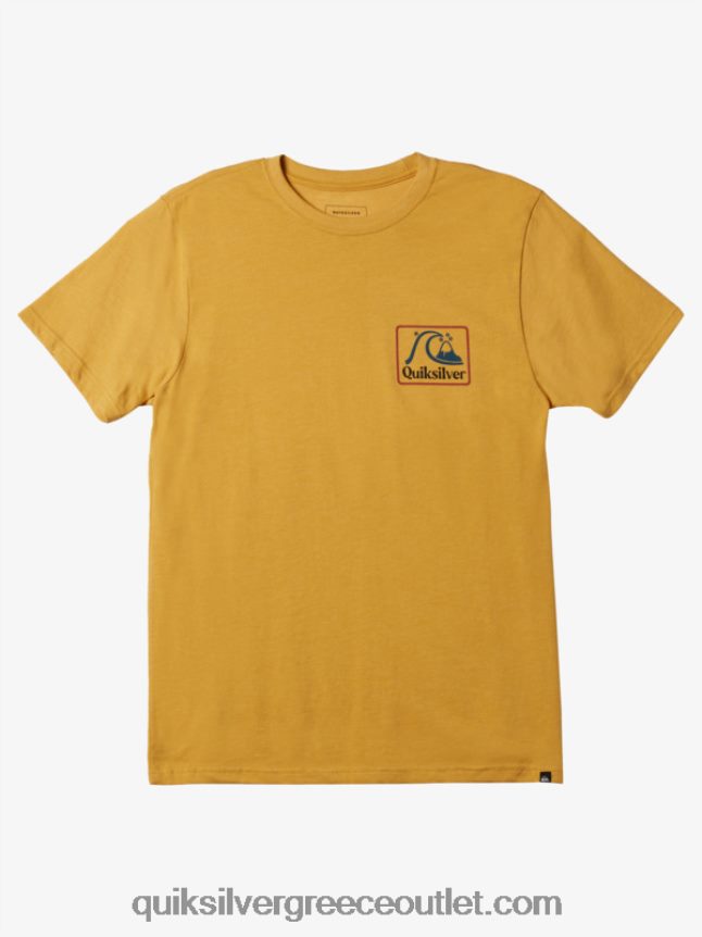 τετράγωνο μπλουζάκι mod Quiksilver άνδρες 66LP841190 λαμπερό χρυσό ρείκι