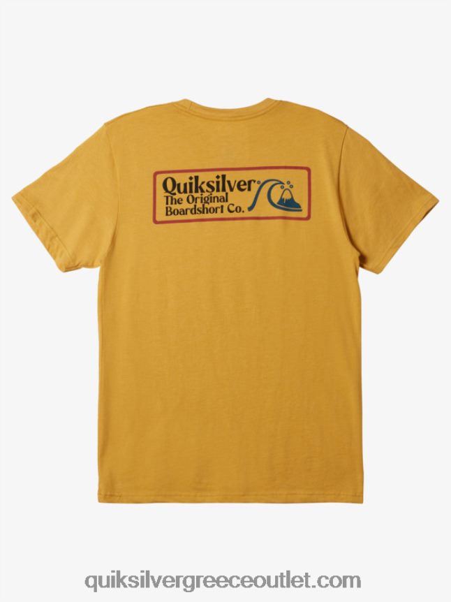 τετράγωνο μπλουζάκι mod Quiksilver άνδρες 66LP841190 λαμπερό χρυσό ρείκι