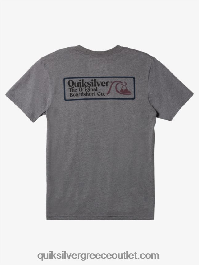 τετράγωνο μπλουζάκι mod Quiksilver άνδρες 66LP841191 μέτρια γκρίζα ρείκι