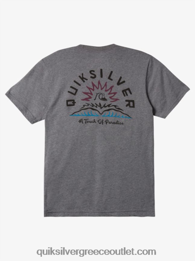 μπλουζάκι mod tales Quiksilver άνδρες 66LP84969 μέτρια γκρίζα ρείκι