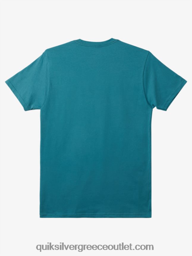 Μίνι μπλουζάκι με λογότυπο mw Quiksilver άνδρες 66LP84114 μπλε της Βρετάνης