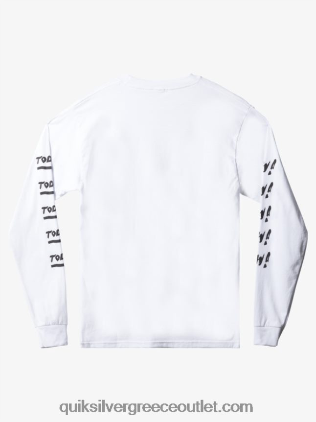natas τώρα μακρυμάνικο μπλουζάκι Quiksilver άνδρες 66LP841634 άσπρο