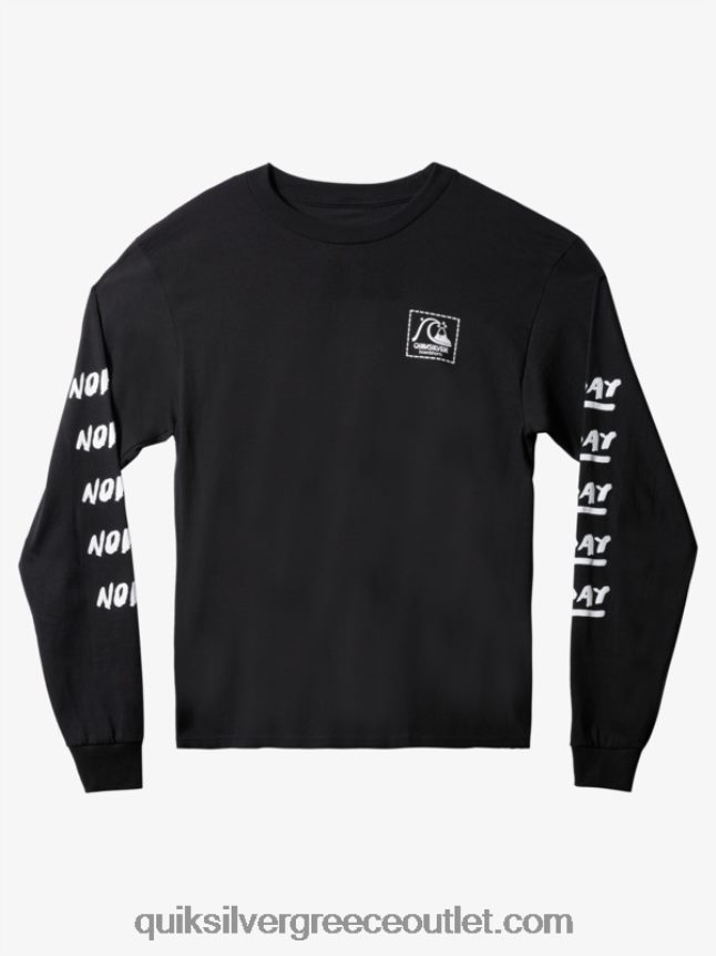 natas τώρα μακρυμάνικο μπλουζάκι Quiksilver άνδρες 66LP841635 μαύρος