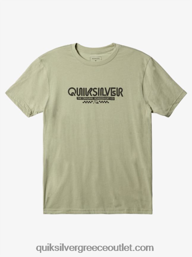 omni check t-shirt Quiksilver άνδρες 66LP841102 ρείκι φασκόμηλου της ερήμου