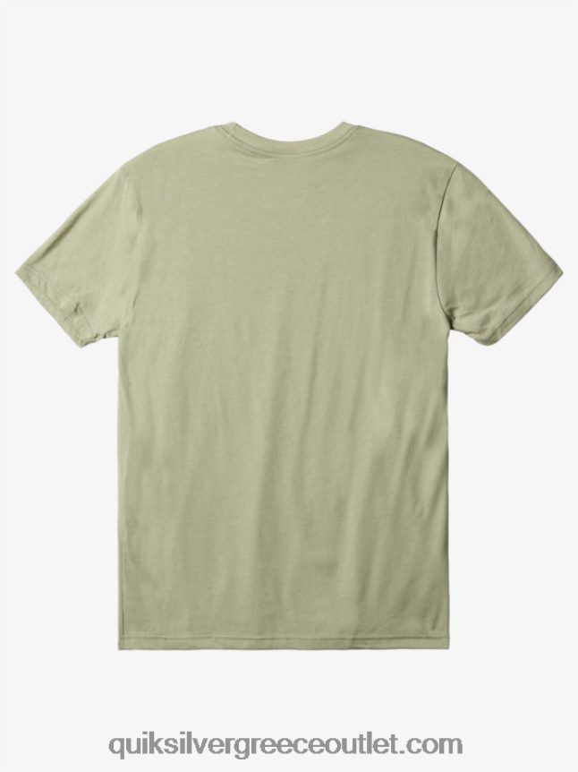 omni check t-shirt Quiksilver άνδρες 66LP841102 ρείκι φασκόμηλου της ερήμου