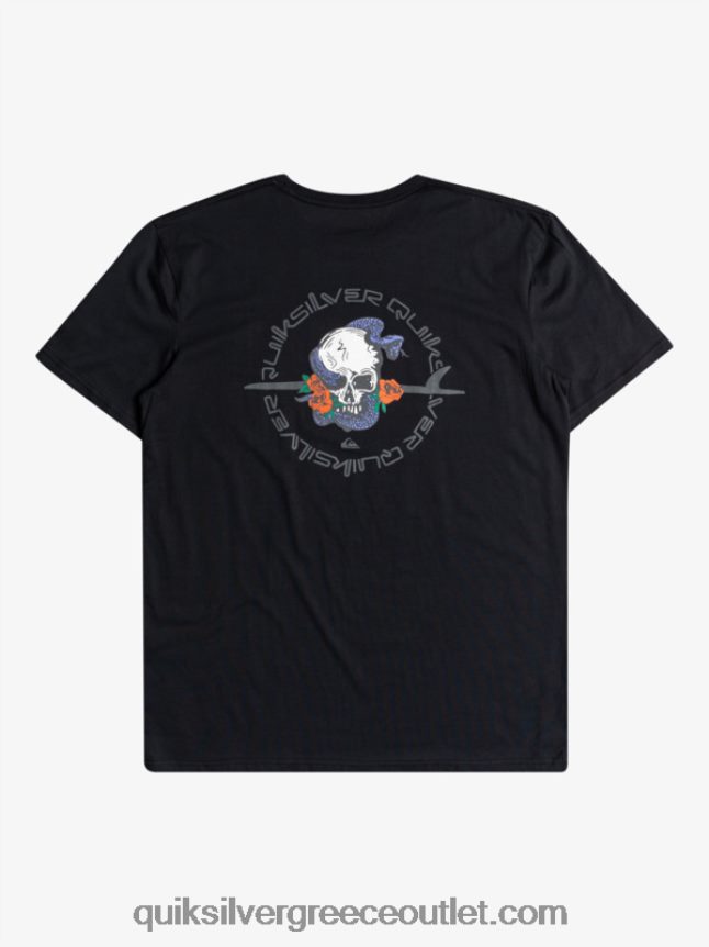 outta road - t-shirt Quiksilver άνδρες 66LP841818 μαύρος