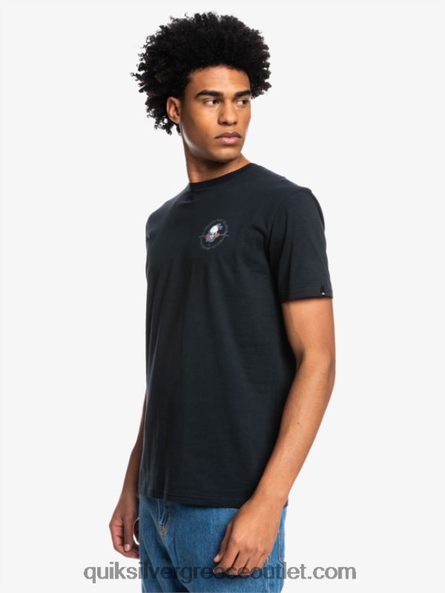 outta road - t-shirt Quiksilver άνδρες 66LP841818 μαύρος