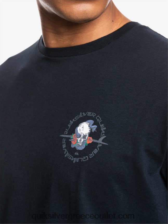 outta road - t-shirt Quiksilver άνδρες 66LP841818 μαύρος
