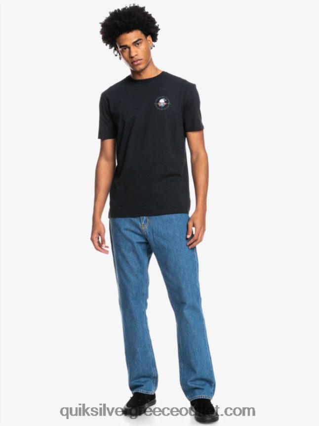 outta road - t-shirt Quiksilver άνδρες 66LP841818 μαύρος