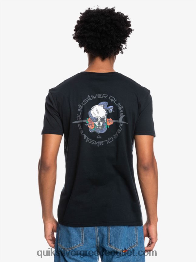 outta road - t-shirt Quiksilver άνδρες 66LP841818 μαύρος
