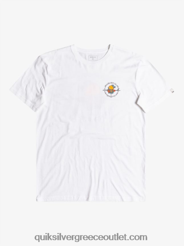 outta road - t-shirt Quiksilver άνδρες 66LP841819 άσπρο