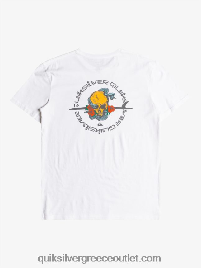 outta road - t-shirt Quiksilver άνδρες 66LP841819 άσπρο