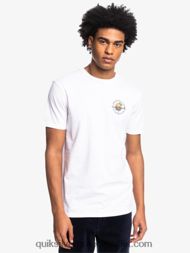 outta road - t-shirt Quiksilver άνδρες 66LP841819 άσπρο