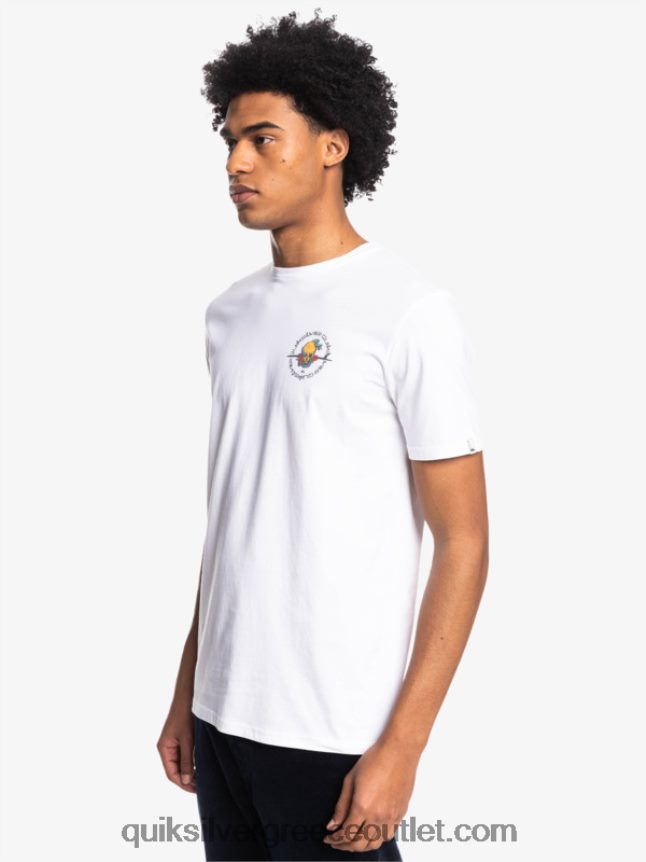 outta road - t-shirt Quiksilver άνδρες 66LP841819 άσπρο