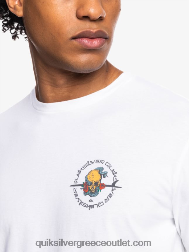 outta road - t-shirt Quiksilver άνδρες 66LP841819 άσπρο