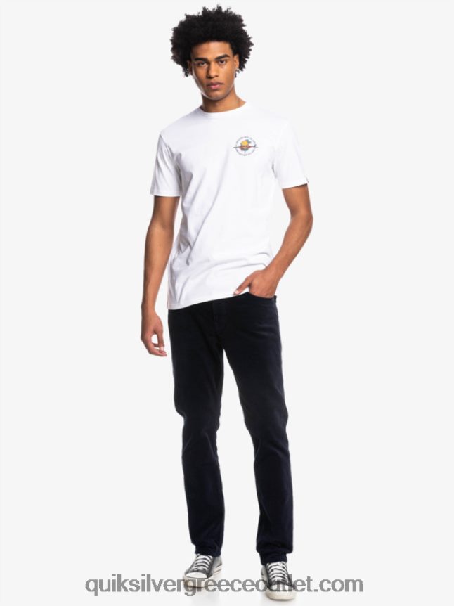 outta road - t-shirt Quiksilver άνδρες 66LP841819 άσπρο
