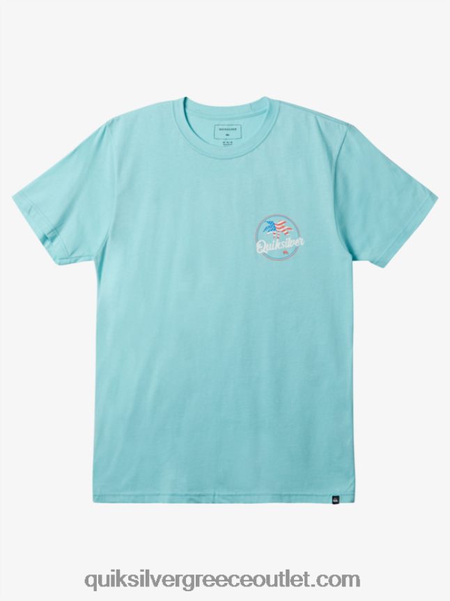 palm breezy t-shirt Quiksilver άνδρες 66LP84236 μπλε άγγελος