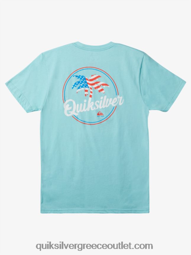palm breezy t-shirt Quiksilver άνδρες 66LP84236 μπλε άγγελος