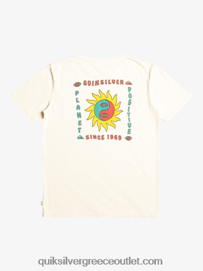 planet θετικό μπλουζάκι Quiksilver άνδρες 66LP841340 σημύδα