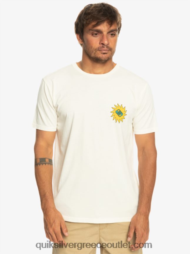 planet θετικό μπλουζάκι Quiksilver άνδρες 66LP841340 σημύδα