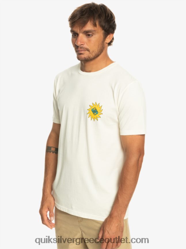 planet θετικό μπλουζάκι Quiksilver άνδρες 66LP841340 σημύδα