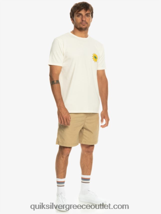 planet θετικό μπλουζάκι Quiksilver άνδρες 66LP841340 σημύδα