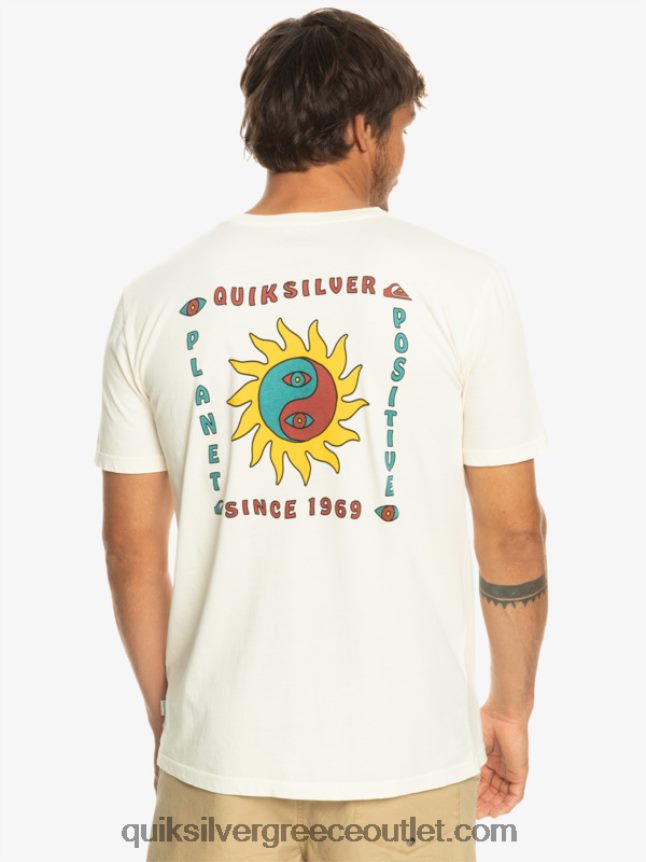 planet θετικό μπλουζάκι Quiksilver άνδρες 66LP841340 σημύδα