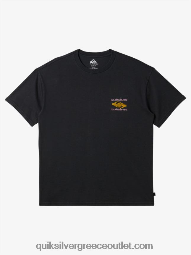 power trip t-shirt Quiksilver άνδρες 66LP84759 μαύρος