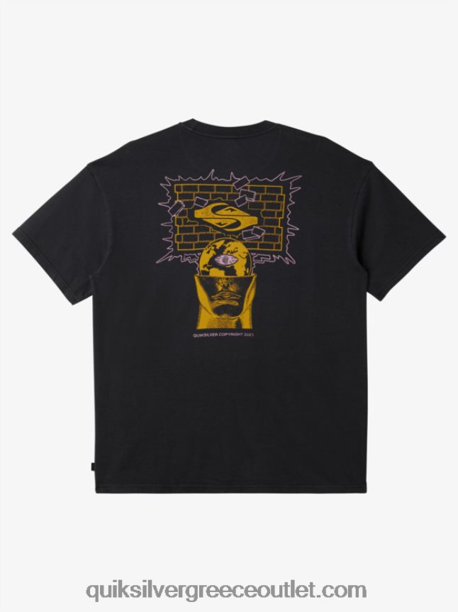 power trip t-shirt Quiksilver άνδρες 66LP84759 μαύρος