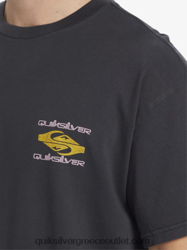 power trip t-shirt Quiksilver άνδρες 66LP84759 μαύρος