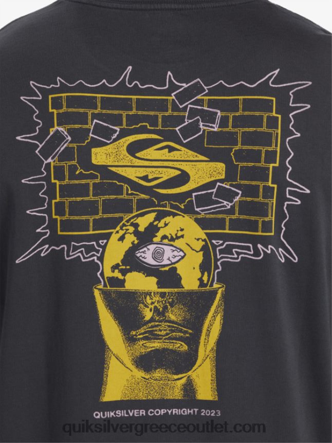 power trip t-shirt Quiksilver άνδρες 66LP84759 μαύρος