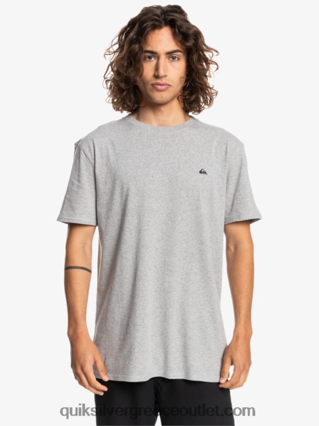 μπλουζάκι proform Quiksilver άνδρες 66LP841570 ανοιχτό γκρι ρείκι