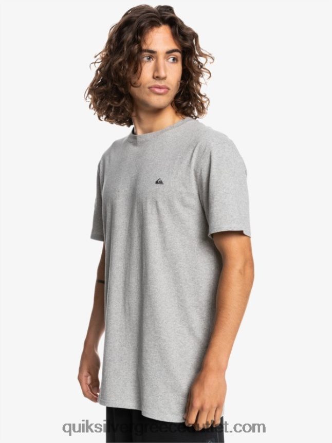 μπλουζάκι proform Quiksilver άνδρες 66LP841570 ανοιχτό γκρι ρείκι