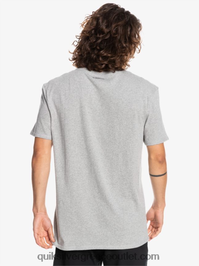 μπλουζάκι proform Quiksilver άνδρες 66LP841570 ανοιχτό γκρι ρείκι