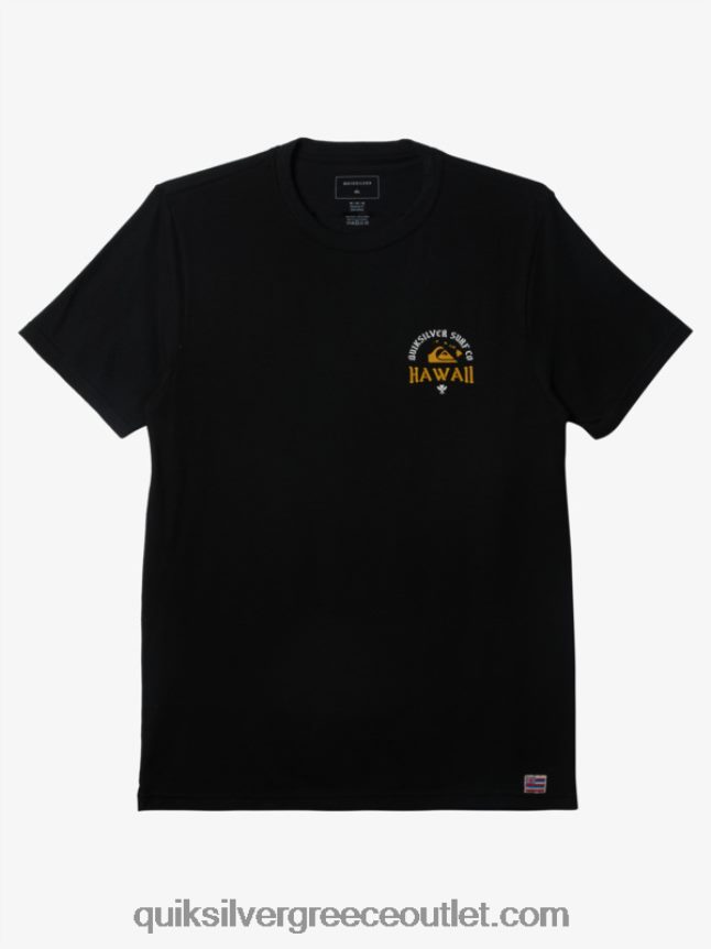 royal t-shirt με κόκορα της Χαβάης Quiksilver άνδρες 66LP84672 μαύρος