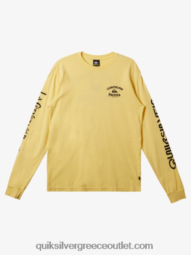 ίσιο shooter μακρυμάνικο μπλουζάκι Quiksilver x Pacifico άνδρες 66LP845 χρυσός