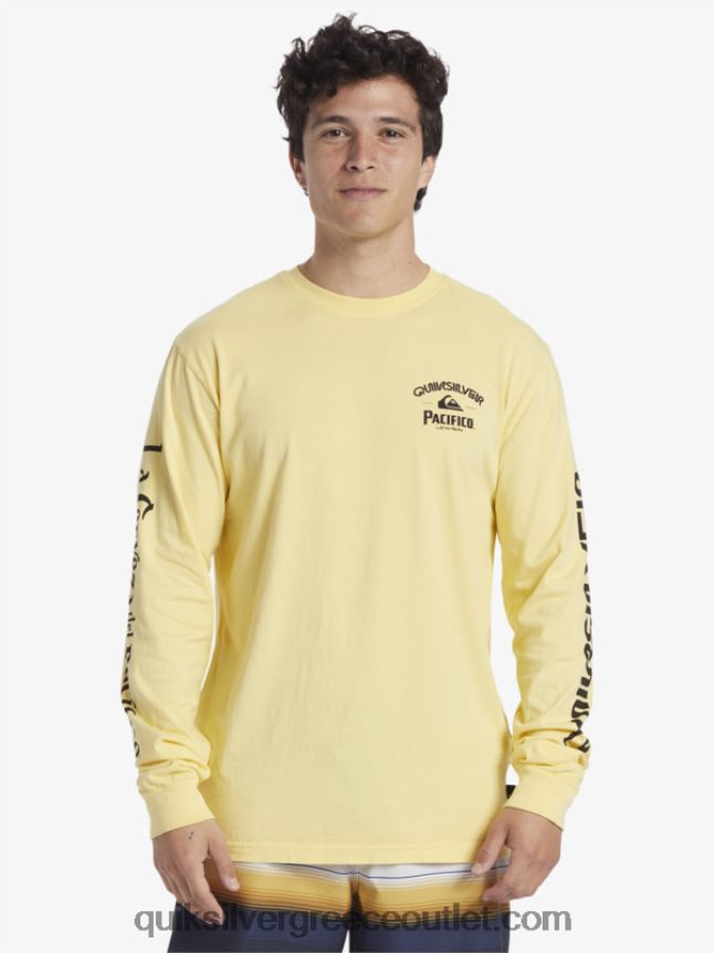 ίσιο shooter μακρυμάνικο μπλουζάκι Quiksilver x Pacifico άνδρες 66LP845 χρυσός