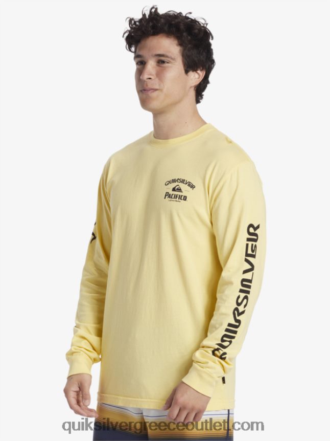 ίσιο shooter μακρυμάνικο μπλουζάκι Quiksilver x Pacifico άνδρες 66LP845 χρυσός