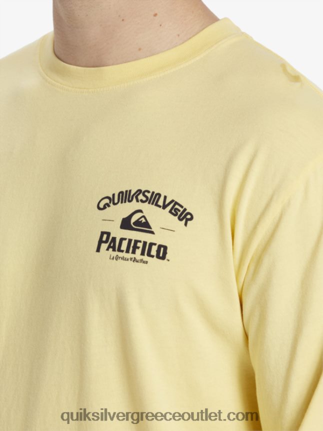ίσιο shooter μακρυμάνικο μπλουζάκι Quiksilver x Pacifico άνδρες 66LP845 χρυσός