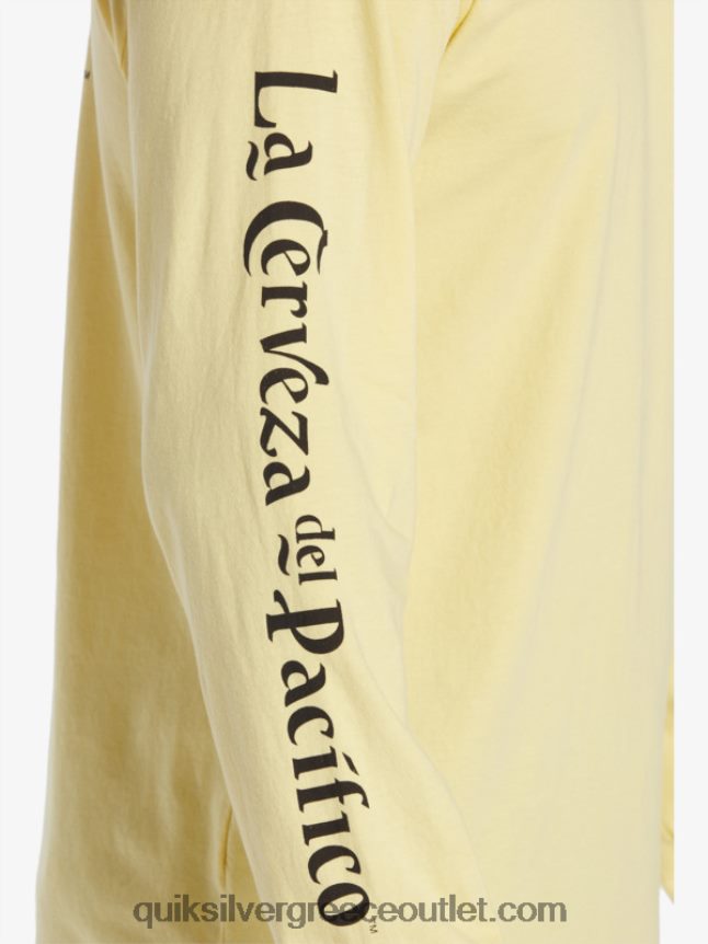 ίσιο shooter μακρυμάνικο μπλουζάκι Quiksilver x Pacifico άνδρες 66LP845 χρυσός