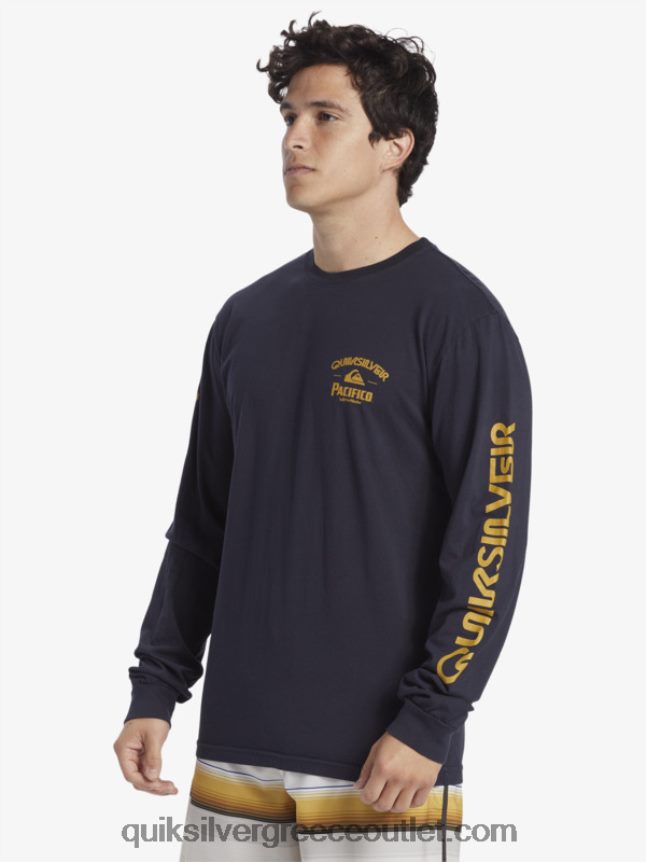 ίσιο shooter μακρυμάνικο μπλουζάκι Quiksilver x Pacifico άνδρες 66LP846 ναυτικό μπλέιζερ