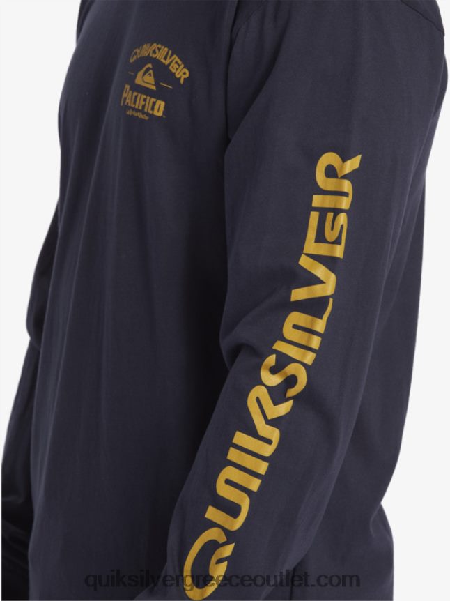 ίσιο shooter μακρυμάνικο μπλουζάκι Quiksilver x Pacifico άνδρες 66LP846 ναυτικό μπλέιζερ