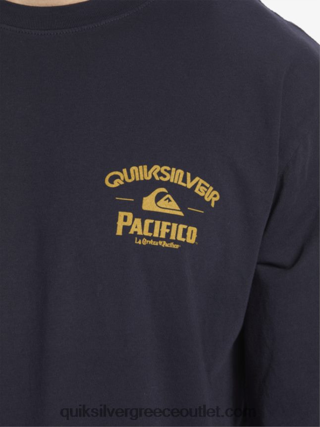 ίσιο shooter μακρυμάνικο μπλουζάκι Quiksilver x Pacifico άνδρες 66LP846 ναυτικό μπλέιζερ
