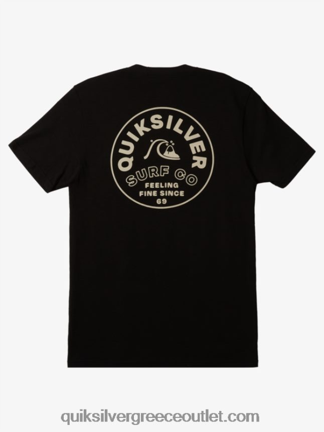 διαχρονικό spin t-shirt Quiksilver άνδρες 66LP84106 μαύρος